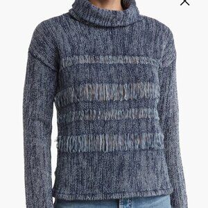 NWT Size XS AG Navy Quad Turtleneck Sweater